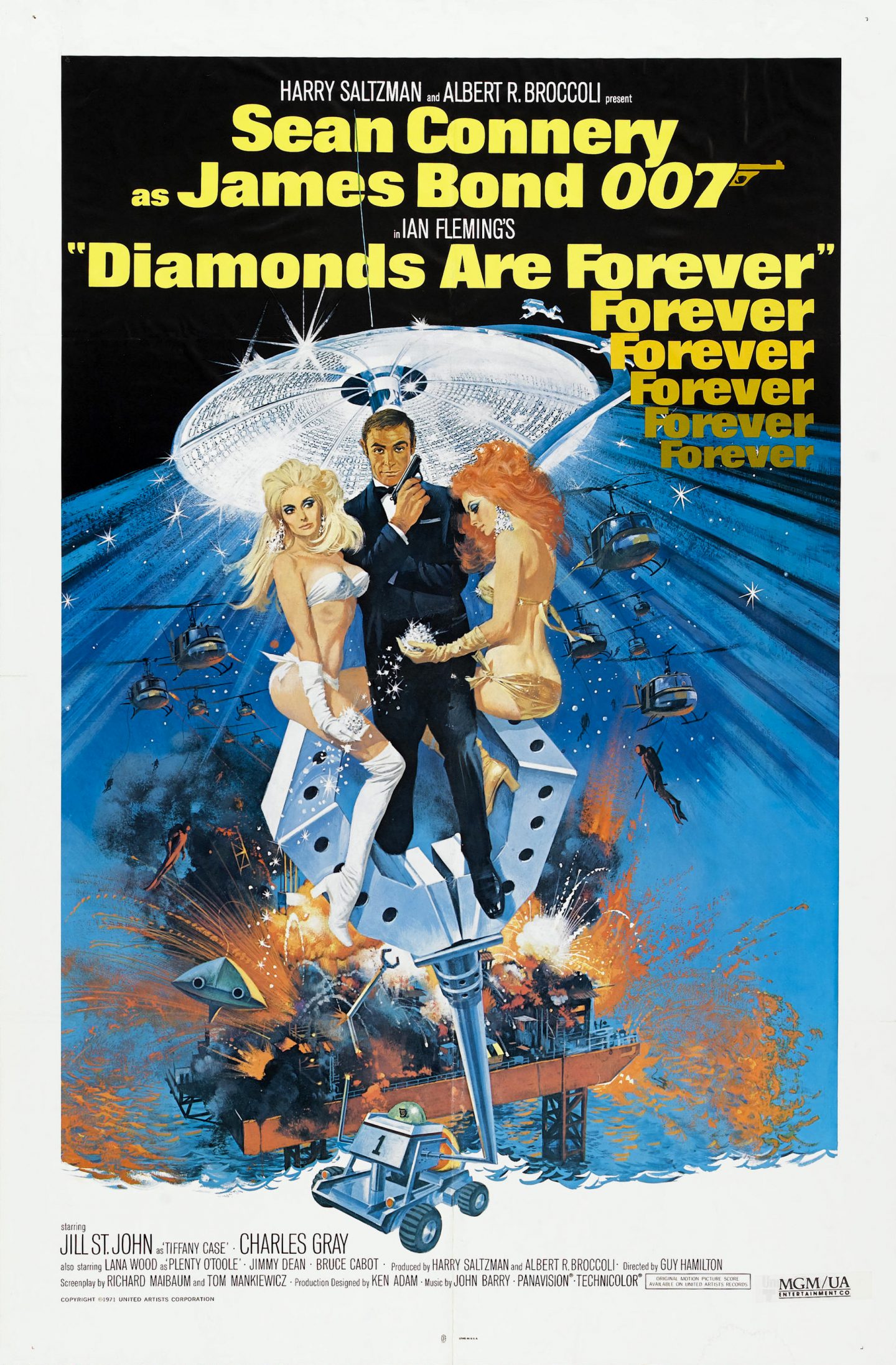 映画ポスター 「007 ダイヤモンドは永遠に」ショーンコネリー - 印刷物