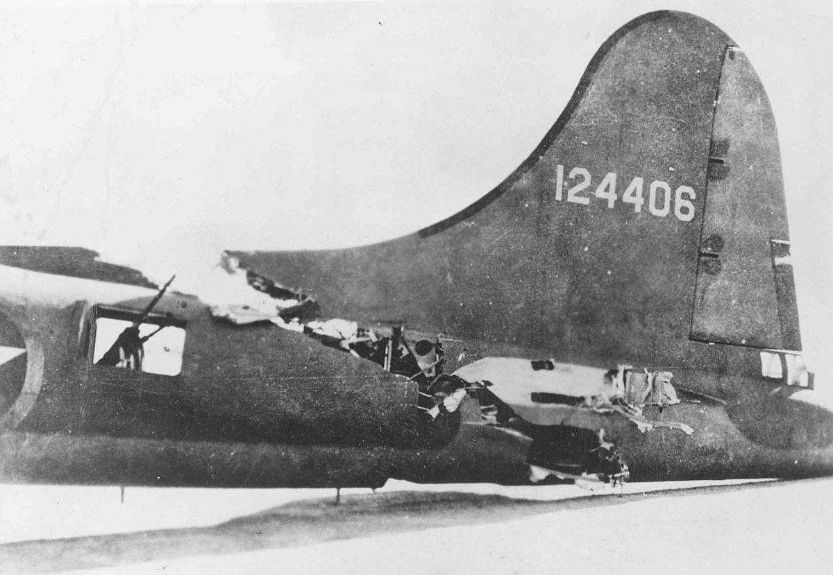 damaged-tail-of-b-17-banger